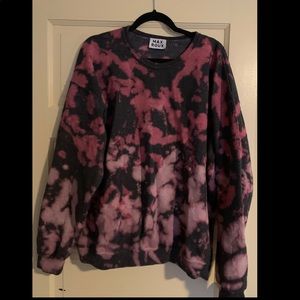 MAX ROUX pink and black tie dye sweat outfit